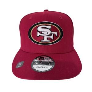 New Era 9FIFTY San Francisco 49ers Snapback Hat Red NFL Flat Brim Cap